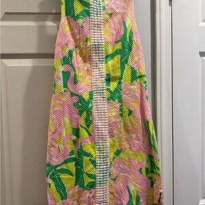 Colorful Pink and Green Dress